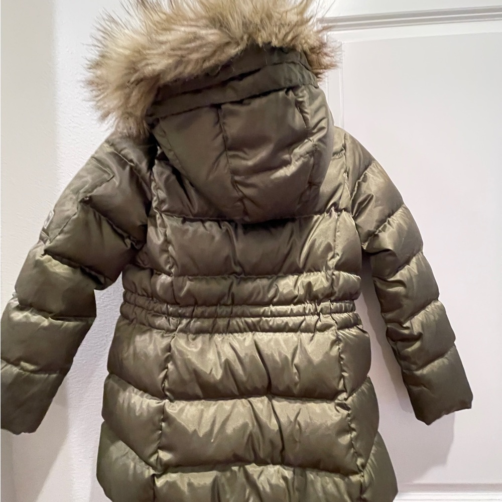 GAP Kids Olive Green Jacket with Faux Fur Girl(M)
